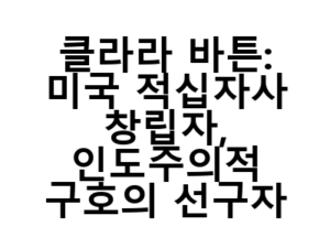 클라라 바튼: 미국 적십자사 창립자, 인도주의적 구호의 선구자