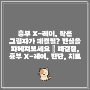 흉부 X-레이, 작은 그림자가 폐결절? 진실을 파헤쳐보세요 | 폐결절, 흉부 X-레이, 진단, 치료