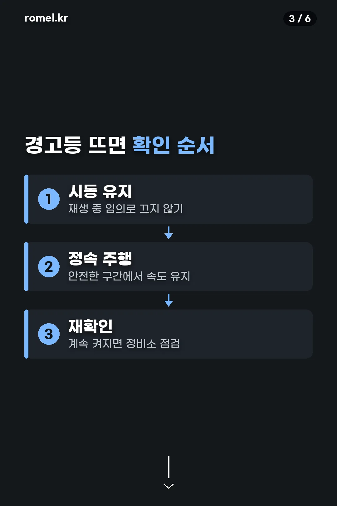 경고등 뜨면 확인 순서
