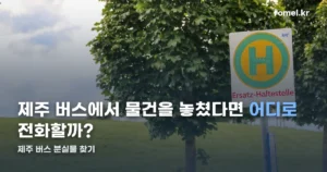 제주 버스 분실물 찾기 — 노선별 운수업체 전화번호부터