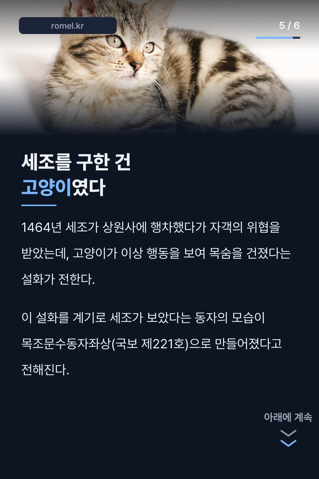 세조와 고양이 설화