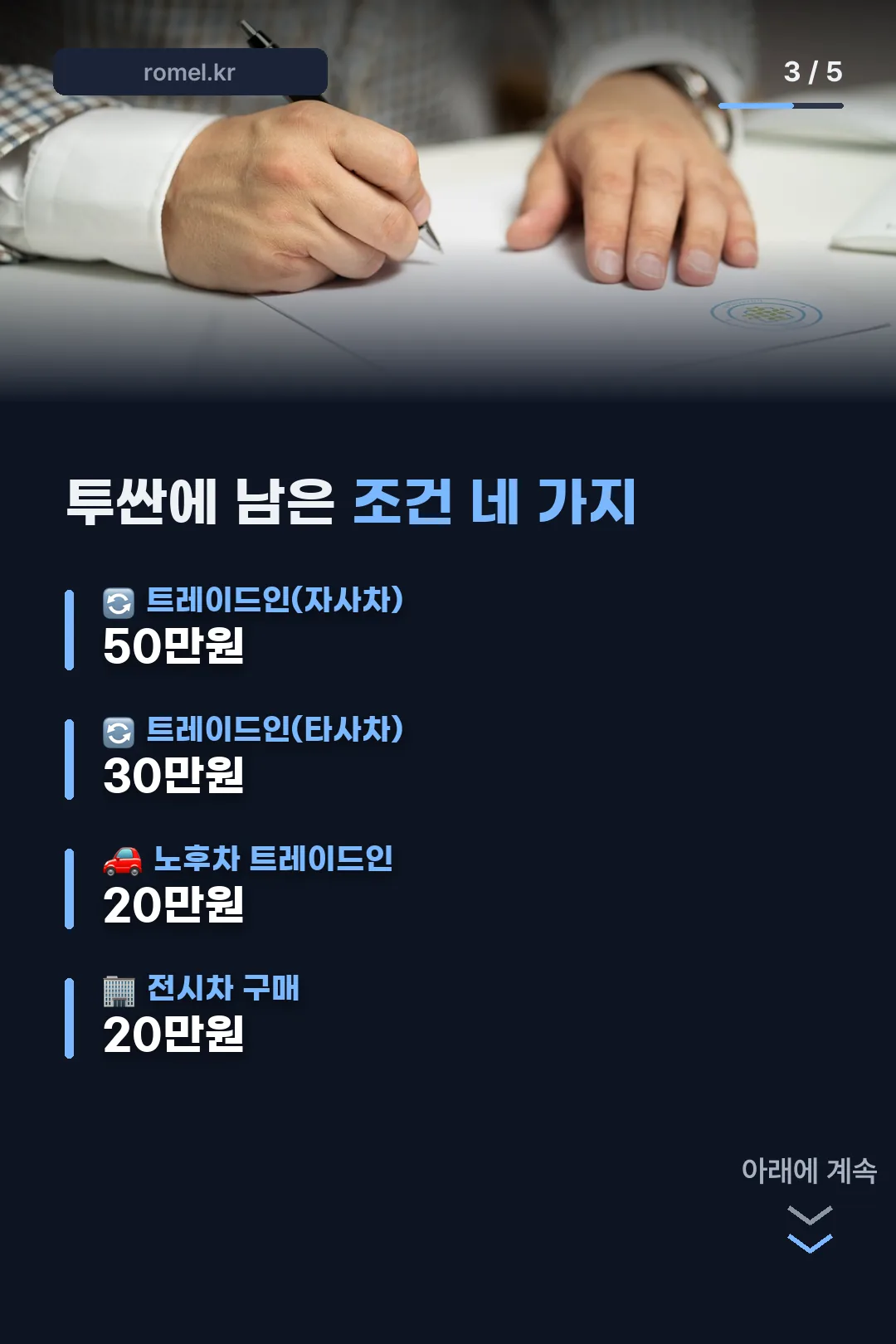 투싼에 남은 조건 네 가지